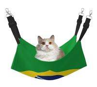WBQLSL Grand hamac imprimé drapeau brésilien pour animal domestique Hamac de couchage pour chat, furet, chiot, lapin, petit animal