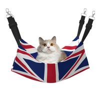 WBQLSL Grand hamac imprimé drapeau britannique pour animaux de compagnie - Hamac de couchage pour chats, furets, chiots, lapins, petits animaux