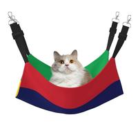 WBQLSL Grand hamac imprimé drapeau de l'île Maurice - Hamac de couchage pour chats, furets, chiots, lapins, petits animaux