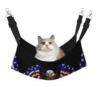 WBQLSL Grand hamac imprimé drapeau USA aigle patriotique pour animaux de compagnie - Hamac de couchage pour chats, furets, chiots, lapins, petits animaux
