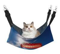 WBQLSL Grand hamac suspendu pour chat avec imprimé pour parachutisme - Convient pour chats, furets, chiots, lapins, petits animaux