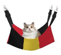 WBQLSL Grande cage imprimée drapeau belge hamac suspendu pour chat, furet, chiot, lapin, petit animal