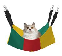 WBQLSL Grande cage imprimée drapeau du Cameroun Hamac suspendu pour chat, furet, chiot, lapin, petit animal