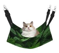 WBQLSL Green Leaf Nature Grand hamac imprimé pour animal domestique Hamac de couchage pour chat, furet, chiot, lapin, petit animal