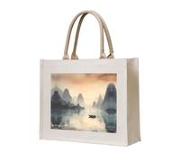 WBQLSL Guilin Sac de plage à motifs paysages | Parfait pour la plage, les pique-niques, les voyages et les loisirs au bord de la piscine