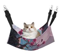 WBQLSL Hamac imprimé pour animaux de compagnie Motif petites fleurs roses Grand hamac de couchage pour chat, furet, chiot, lapin, petits animaux