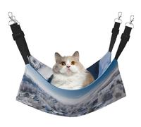 WBQLSL Hamac pour animal domestique Motif scène de neige Village Taille M - Hamac de couchage pour chats, furets, chiots, lapins, petits animaux