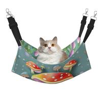 WBQLSL Hamac pour animaux de compagnie motif champignons colorés mignons - Hamac de couchage pour chats, furets, chiots, lapins, petits animaux