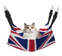 WBQLSL Hamac pour animaux de compagnie Motif drapeau britannique Taille M Hamac de couchage pour chats, furets, chiots, lapins, petits animaux