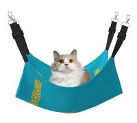 WBQLSL Hamac pour animaux de compagnie Motif drapeau du Kazakhstan Grand modèle Hamac de couchage pour chats, furets, chiots, lapins, petits animaux
