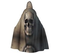 WBQLSL HickeyPrinted Cape d'Halloween à capuche pour bal masqué, carnaval, fête ou cosplay