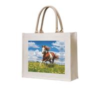 WBQLSL Horses of the Prairie Sac de plage à motifs | Parfait pour la plage, les pique-niques, les voyages et les loisirs au bord de la piscine