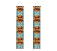 WBQLSL Images de citrouille en colère - Bannières décoratives imprimées adaptées pour un anniversaire, un mariage, un événement, une mise en page de fond