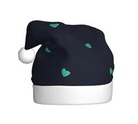 WBQLSL Joli chapeau de Noël pour adulte avec fond bleu, 40 cm de haut, chapeau de Noël en peluche, chapeau décoratif unisexe, Père Noël, fête d'Halloween