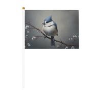 WBQLSL Joli drapeau imprimé mésange bleue - Convient pour le baseball, le basket-ball, le football et les pom-pom girls