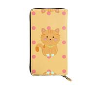 WBQLSL Joli portefeuille en cuir avec fermeture éclair, 19 x 10,4 cm de long, plusieurs compartiments et grande capacité, un bon cadeau pour les amis