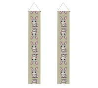 WBQLSL Jolie bannière décorative en forme de petit lapin - Convient pour une utilisation en intérieur ou en extérieur, décoration de fête
