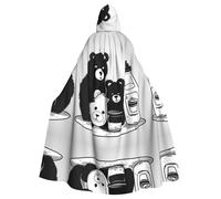 WBQLSL Jolie cape à capuche avec imprimé bouteille de lait - Costume de fête de vacances/carnaval pour adultes et enfants