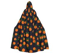 WBQLSL Jolie cape à capuche orange pour Halloween, convient pour les fêtes costumées et les fêtes de vacances