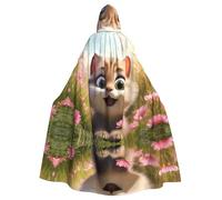 WBQLSL Jolie cape à capuche pour chaton pour Halloween, convient pour les fêtes costumées et les fêtes de fin d'année
