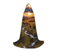 WBQLSL Jolie cape de magicien à motifs couchers de soleil M, convient pour adultes et adolescents, cosplay, gamme complète de tailles S, M, L