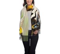 WBQLSL Jolie petite abeille longue écharpe en peluche pour femme, parfait pour l'automne et l'hiver, les cadeaux de vacances