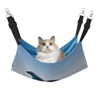 WBQLSL Jumping Up Dauphins Grand Hamac Imprimé Animal de Compagnie - Hamac de Couchage pour Chats, Furets, Chiots, Lapins, Petits Animaux
