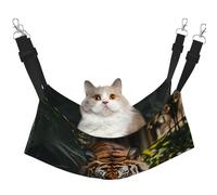 WBQLSL Jungle Tiger Hamac pour animal domestique Motif tigre Taille M - Hamac de couchage pour chat, furet, chiot, lapin, petits animaux