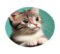 WBQLSL Jupe de sapin de Noël en forme de chat curieux de 76,2 cm (76,2 à 121,9 cm de diamètre) pour les fêtes de vacances et la décoration de la maison