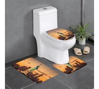 WBQLSL Lady Liberty Lot de 3 tapis de sol antidérapants pour salle de bain, chambre à coucher, cuisine
