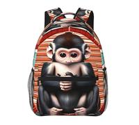 WBQLSL Le sac à dos de voyage léger Silent Monkey convient pour la randonnée, les voyages d'affaires, le camping, le fitness, l'école, l'université et d'autres occasions, avec un design multi-poches.