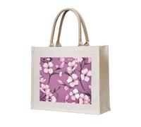 WBQLSL Le sac fourre-tout en toile imprimée à motif azalée peut être utilisé pour le rangement, le pique-nique, la plage, la piscine et d'autres scènes.