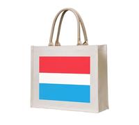 WBQLSL Le sac fourre-tout en toile imprimée drapeau du Luxembourg peut être utilisé pour le rangement, le pique-nique, la plage, la piscine et d'autres scènes.