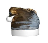 WBQLSL Les grands chapeaux festifs imprimés crocodile et les chapeaux de Noël pour adultes sont parfaits pour les fêtes de Noël d'hiver et au quotidien