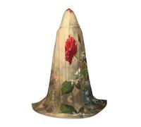 WBQLSL Les roses sont magnifiques capes de magicien à motifs, convient pour adultes et adolescents, gamme complète de tailles S, M, L