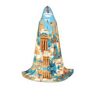 WBQLSL Life of the ancients Cape de magicien à motifs S, convient pour adultes et adolescents, cosplay, gamme complète de tailles S, M, L