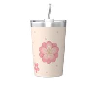 WBQLSL Little Cherry Blossoms Gobelet isotherme en paille Idéal pour une utilisation en salle de sport ou à transporter en déplacement