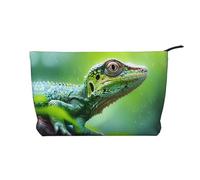 WBQLSL Lizard Close-Up Corduroy Cosmetic Bag Travel Storage Bag can hold lipstick, powder and other cosmetics