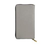 WBQLSL Longue pochette en cuir Camel avec porte-monnaie zippé et 12 emplacements pour cartes de crédit, portefeuille de voyage léger