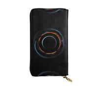 WBQLSL Longue pochette en cuir mystérieuse cosmique à trous noirs avec porte-monnaie zippé et 12 emplacements pour cartes de crédit, portefeuille de voyage léger