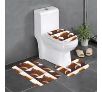 WBQLSL Lot de 3 tapis de sol absorbant motif ours géant - Tapis antidérapant pour salle de bain, chambre à coucher, tapis de cuisine