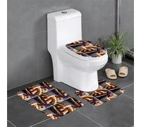 WBQLSL Lot de 3 tapis de sol antidérapants en forme de pousses de bambou pour salle de bain, chambre à coucher, cuisine