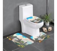 WBQLSL Lot de 3 tapis de sol de salle de bain absorbant l'eau, convient pour les toilettes et la salle de bain à l'extérieur de la porte du château