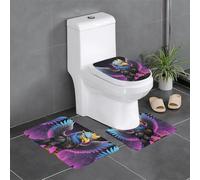 WBQLSL Lot de 3 tapis de sol de salle de bain absorbant l'eau, tapis de sol de protection pour toilettes et salle de bain, motif punk, griffin