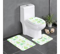 WBQLSL Lot de 3 tapis de sol lumineux en forme de lucioles - Tapis antidérapant pour salle de bain, chambre à coucher, tapis de cuisine