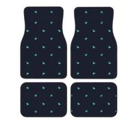 WBQLSL Lot de 4 tapis de sol pour voiture, facile à nettoyer et ne se décolore pas, garde l'intérieur de votre voiture, camion ou van propre sur un joli fond bleu