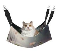 WBQLSL Lotus Flower Hamac suspendu pour chat Motif fleur de lotus Taille M Convient pour chats, furets, chiots, lapins, petits animaux