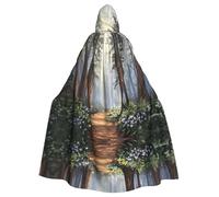 WBQLSL Mangroves in the Mist Prints Cape à capuche - Costume de fête de vacances/carnaval pour adultes et enfants