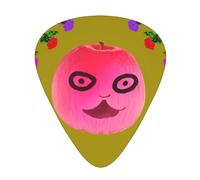 WBQLSL Médiators de guitare Funny Face Peach - (fin/moyen/épais) Convient à tous les types d'instruments à cordes,