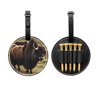 WBQLSL Mighty Highland Yak Sac de rangement tendance pour tees de golf - Design léger pour un rangement rapide des tees de golf
